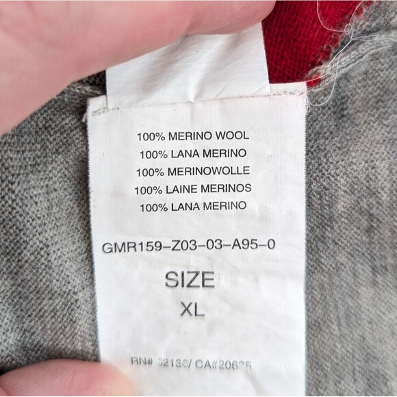 Guess Jeans Merino Wool Argyle Crew Neck Sweater Size Medium/Small - Picture 4 of 6